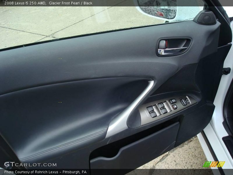 Glacier Frost Pearl / Black 2008 Lexus IS 250 AWD