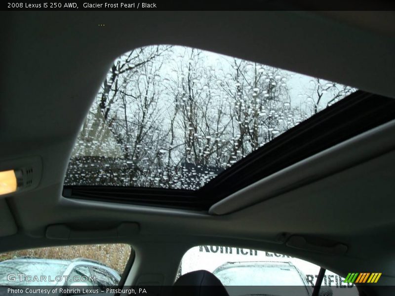 Glacier Frost Pearl / Black 2008 Lexus IS 250 AWD