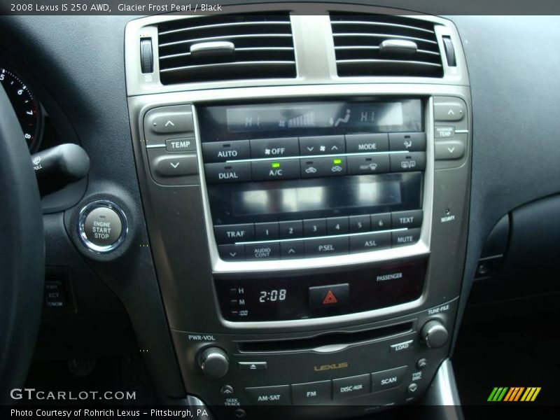 Glacier Frost Pearl / Black 2008 Lexus IS 250 AWD