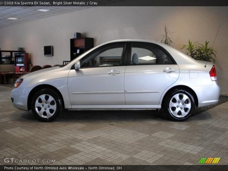 Bright Silver Metallic / Gray 2009 Kia Spectra EX Sedan