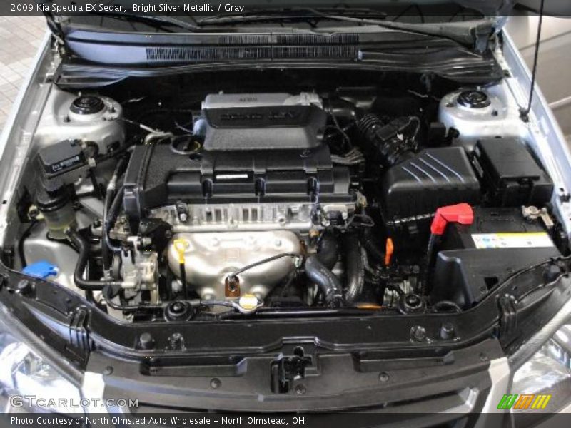 Bright Silver Metallic / Gray 2009 Kia Spectra EX Sedan