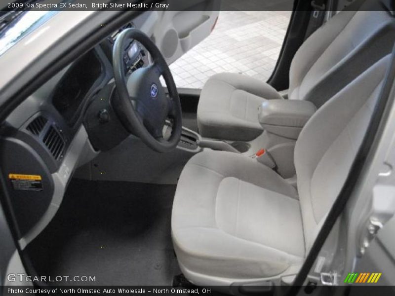 Bright Silver Metallic / Gray 2009 Kia Spectra EX Sedan