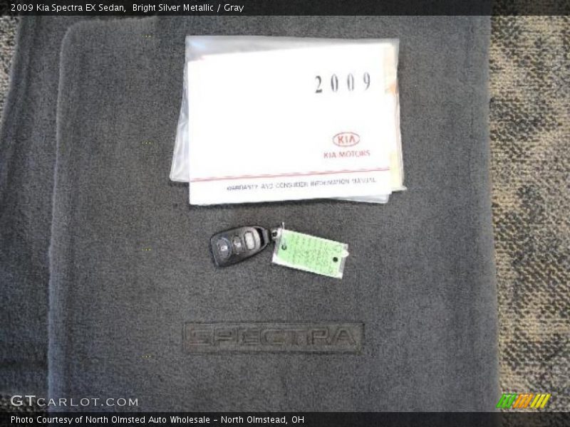 Bright Silver Metallic / Gray 2009 Kia Spectra EX Sedan