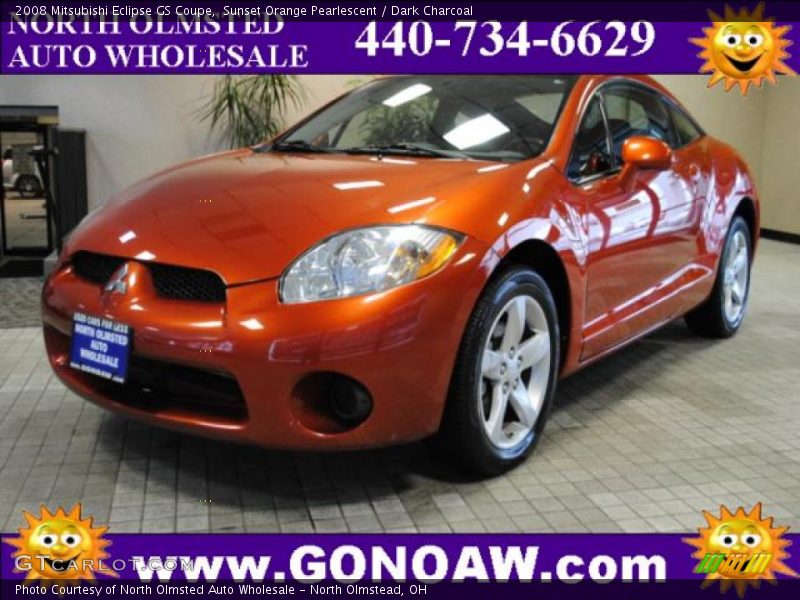 Sunset Orange Pearlescent / Dark Charcoal 2008 Mitsubishi Eclipse GS Coupe