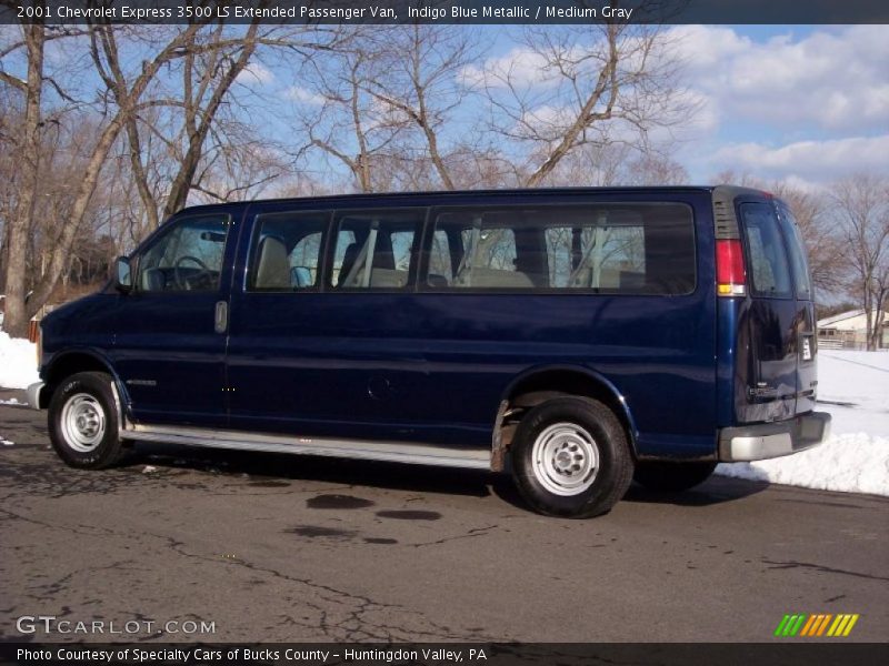 Indigo Blue Metallic / Medium Gray 2001 Chevrolet Express 3500 LS Extended Passenger Van