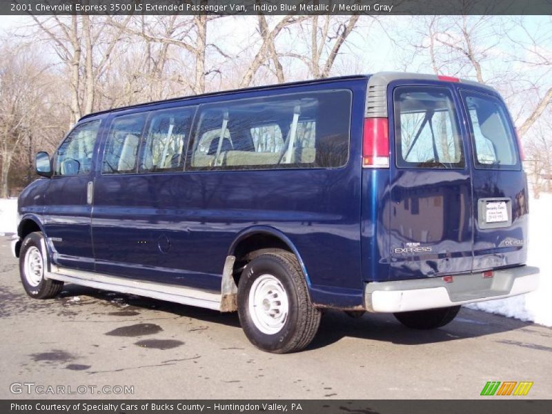 Indigo Blue Metallic / Medium Gray 2001 Chevrolet Express 3500 LS Extended Passenger Van