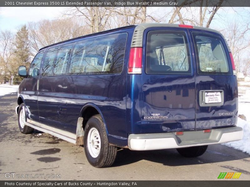 Indigo Blue Metallic / Medium Gray 2001 Chevrolet Express 3500 LS Extended Passenger Van