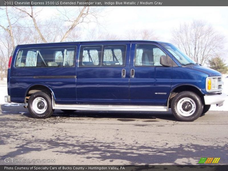  2001 Express 3500 LS Extended Passenger Van Indigo Blue Metallic