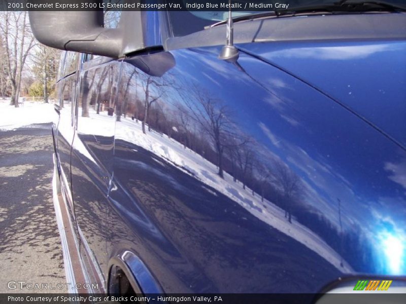 Indigo Blue Metallic / Medium Gray 2001 Chevrolet Express 3500 LS Extended Passenger Van