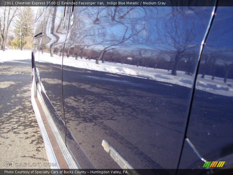 Indigo Blue Metallic / Medium Gray 2001 Chevrolet Express 3500 LS Extended Passenger Van