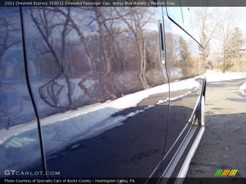 Indigo Blue Metallic / Medium Gray 2001 Chevrolet Express 3500 LS Extended Passenger Van