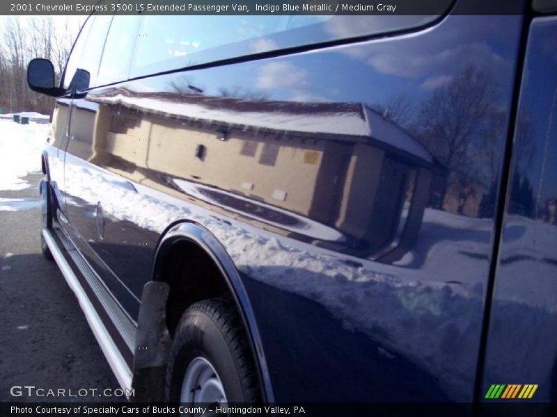 Indigo Blue Metallic / Medium Gray 2001 Chevrolet Express 3500 LS Extended Passenger Van