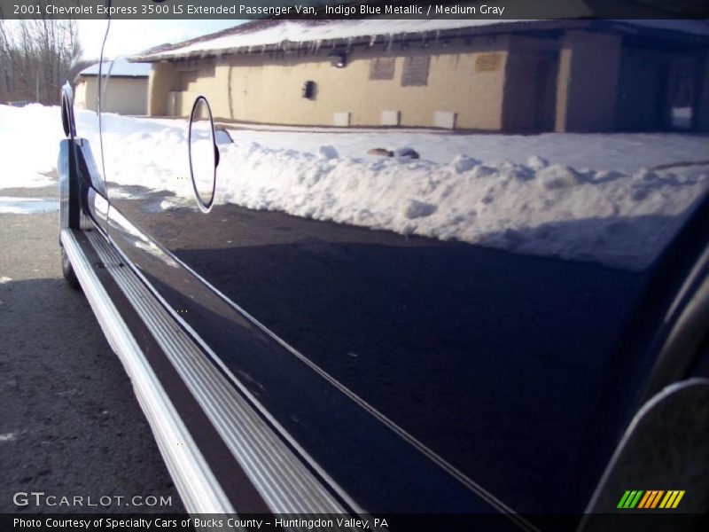 Indigo Blue Metallic / Medium Gray 2001 Chevrolet Express 3500 LS Extended Passenger Van