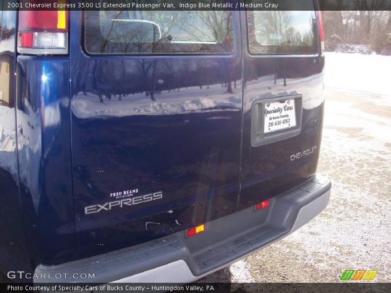 Indigo Blue Metallic / Medium Gray 2001 Chevrolet Express 3500 LS Extended Passenger Van
