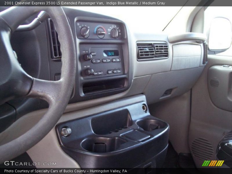 Indigo Blue Metallic / Medium Gray 2001 Chevrolet Express 3500 LS Extended Passenger Van