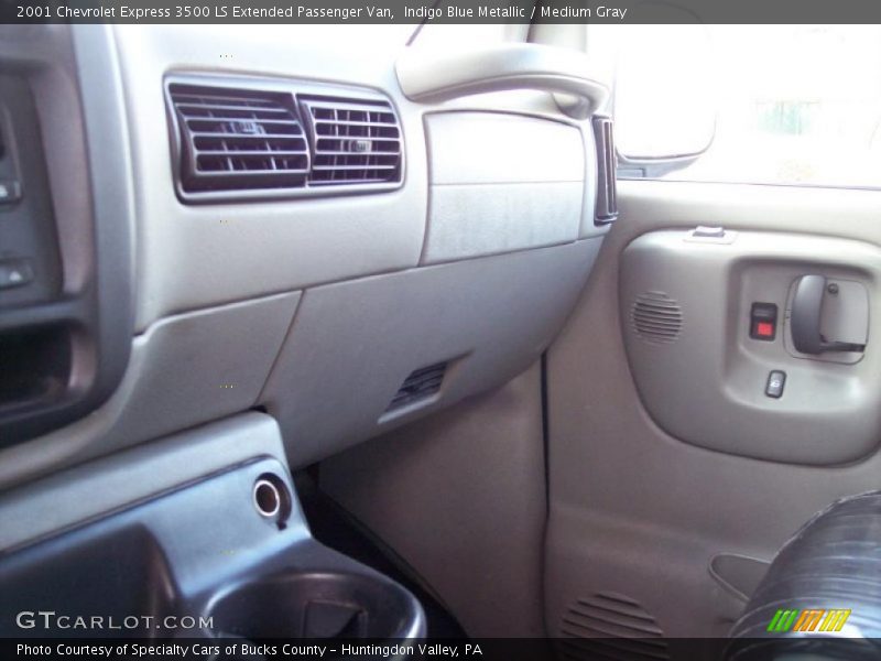 Indigo Blue Metallic / Medium Gray 2001 Chevrolet Express 3500 LS Extended Passenger Van