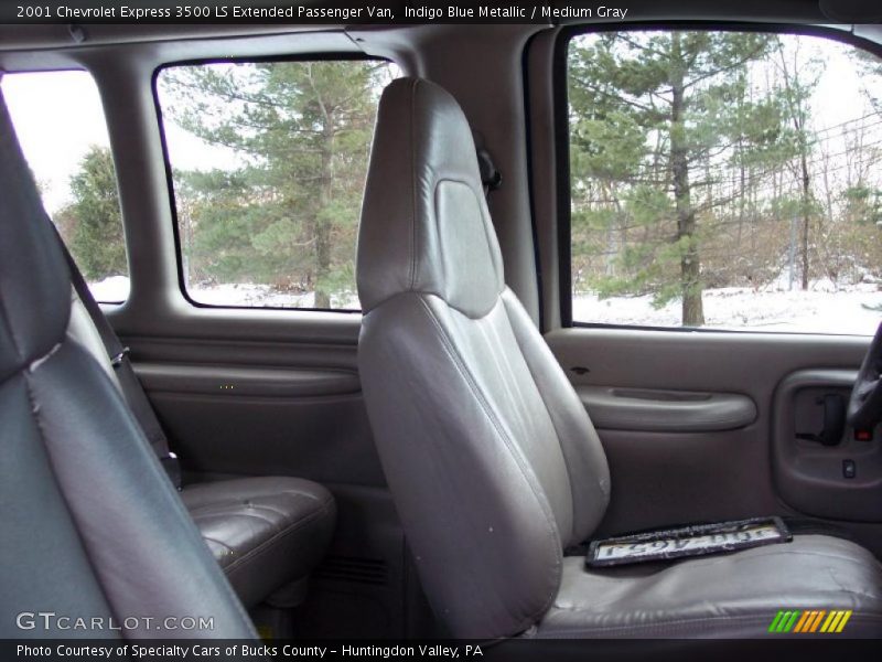 Indigo Blue Metallic / Medium Gray 2001 Chevrolet Express 3500 LS Extended Passenger Van