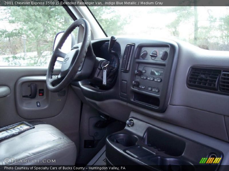 Indigo Blue Metallic / Medium Gray 2001 Chevrolet Express 3500 LS Extended Passenger Van