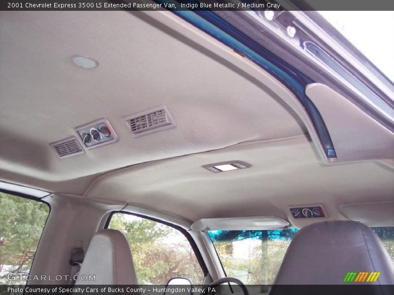 Indigo Blue Metallic / Medium Gray 2001 Chevrolet Express 3500 LS Extended Passenger Van