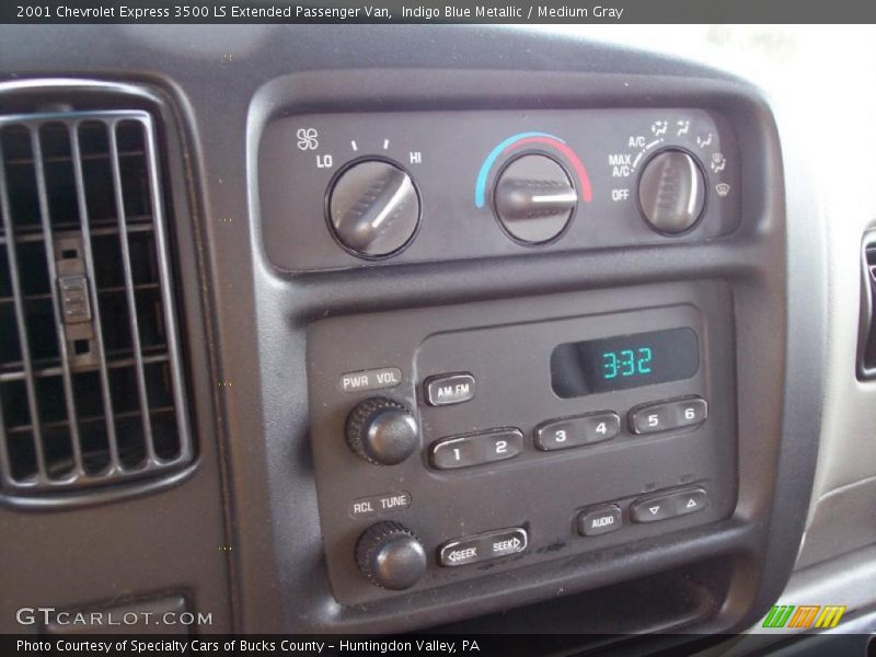 Indigo Blue Metallic / Medium Gray 2001 Chevrolet Express 3500 LS Extended Passenger Van