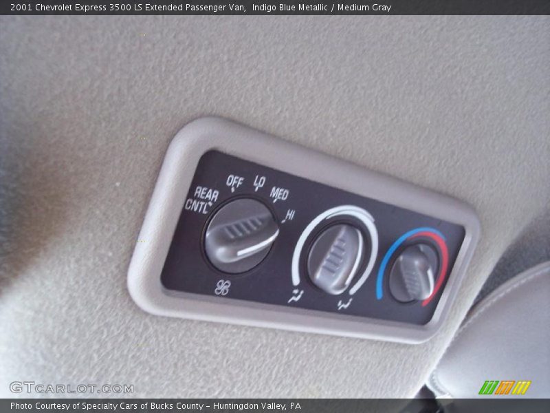 Indigo Blue Metallic / Medium Gray 2001 Chevrolet Express 3500 LS Extended Passenger Van