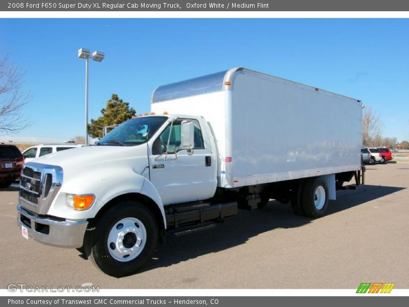 Oxford White / Medium Flint 2008 Ford F650 Super Duty XL Regular Cab Moving Truck