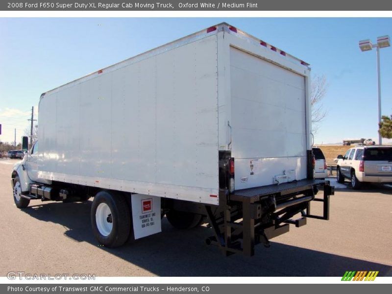 Oxford White / Medium Flint 2008 Ford F650 Super Duty XL Regular Cab Moving Truck