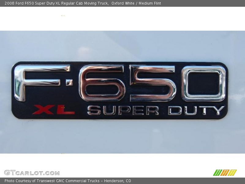 Oxford White / Medium Flint 2008 Ford F650 Super Duty XL Regular Cab Moving Truck