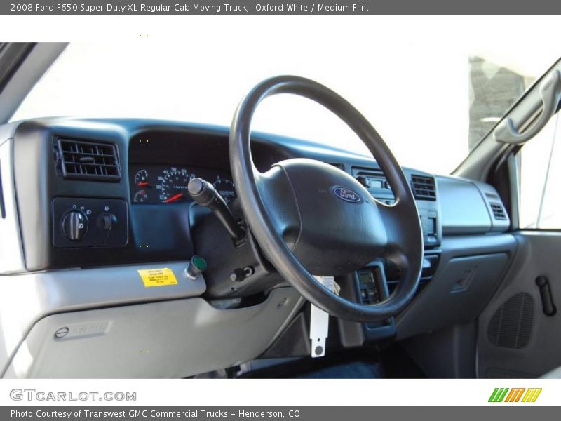 Oxford White / Medium Flint 2008 Ford F650 Super Duty XL Regular Cab Moving Truck