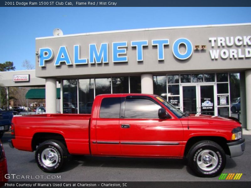 Flame Red / Mist Gray 2001 Dodge Ram 1500 ST Club Cab