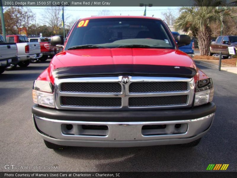 Flame Red / Mist Gray 2001 Dodge Ram 1500 ST Club Cab
