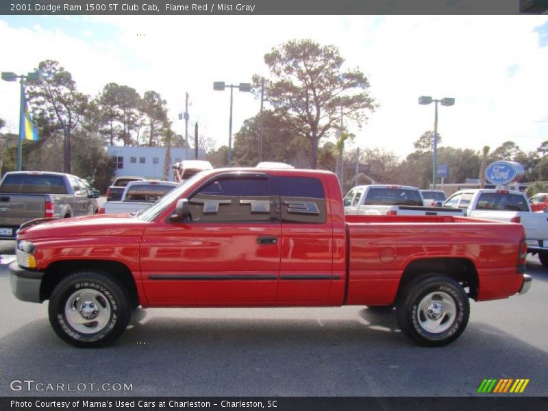 Flame Red / Mist Gray 2001 Dodge Ram 1500 ST Club Cab