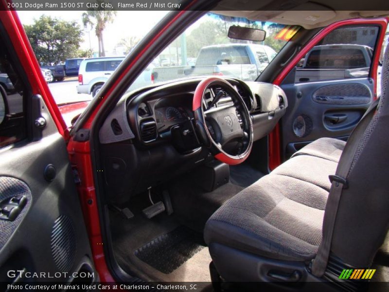 Flame Red / Mist Gray 2001 Dodge Ram 1500 ST Club Cab