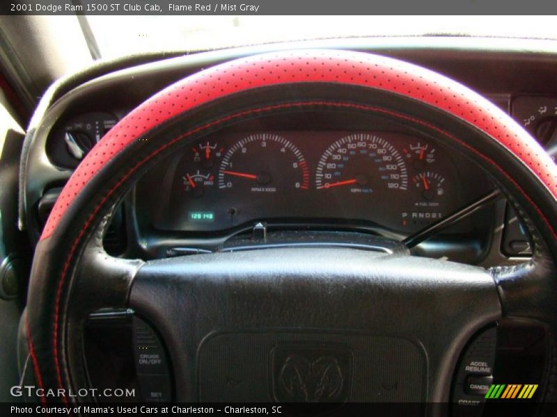 Flame Red / Mist Gray 2001 Dodge Ram 1500 ST Club Cab