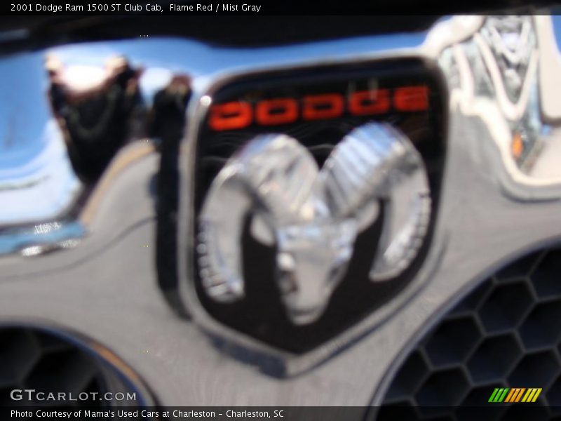 Flame Red / Mist Gray 2001 Dodge Ram 1500 ST Club Cab