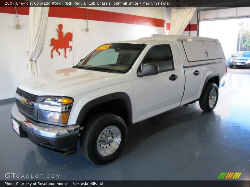 Summit White / Medium Pewter 2007 Chevrolet Colorado Work Truck Regular Cab Chassis
