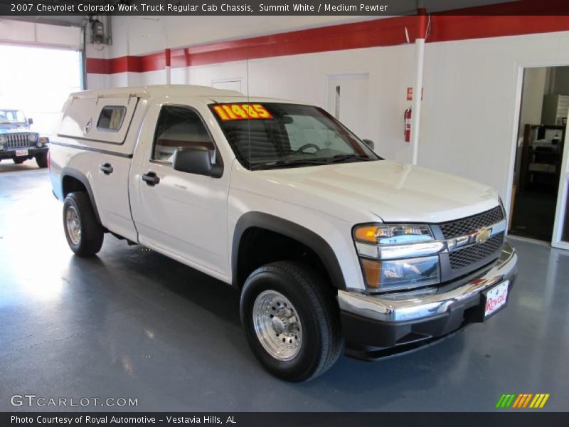 Summit White / Medium Pewter 2007 Chevrolet Colorado Work Truck Regular Cab Chassis