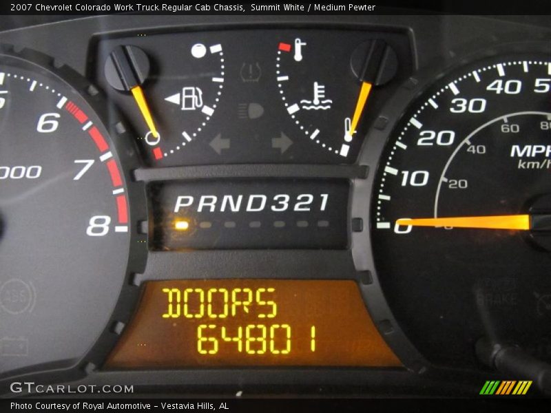 Summit White / Medium Pewter 2007 Chevrolet Colorado Work Truck Regular Cab Chassis