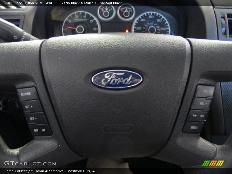 Tuxedo Black Metallic / Charcoal Black 2008 Ford Fusion SE V6 AWD