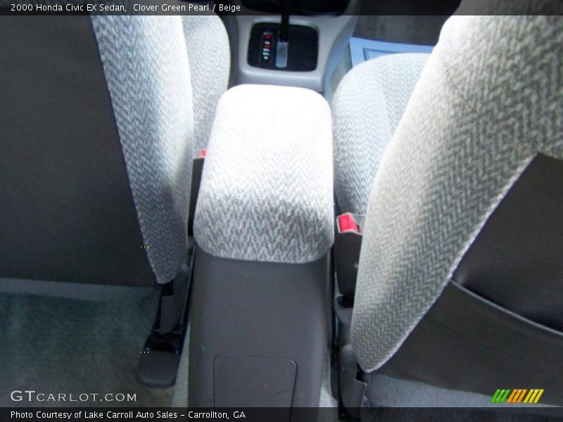 Clover Green Pearl / Beige 2000 Honda Civic EX Sedan