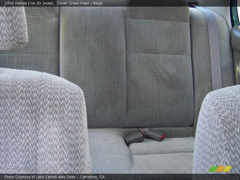 Clover Green Pearl / Beige 2000 Honda Civic EX Sedan
