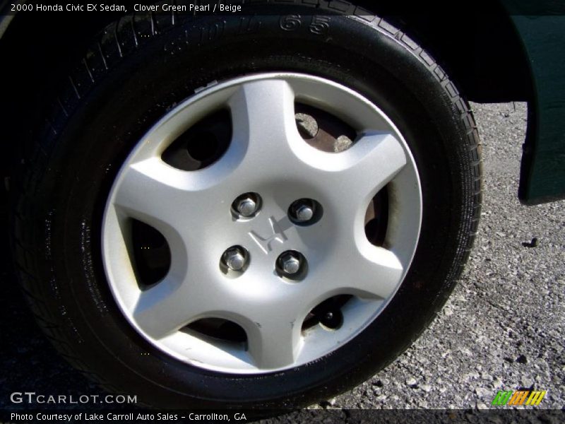 Clover Green Pearl / Beige 2000 Honda Civic EX Sedan
