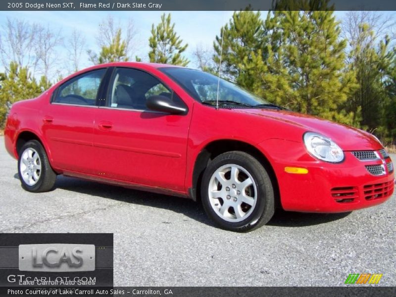 Flame Red / Dark Slate Gray 2005 Dodge Neon SXT