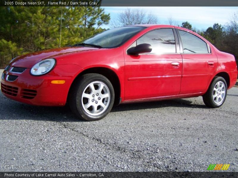 Flame Red / Dark Slate Gray 2005 Dodge Neon SXT