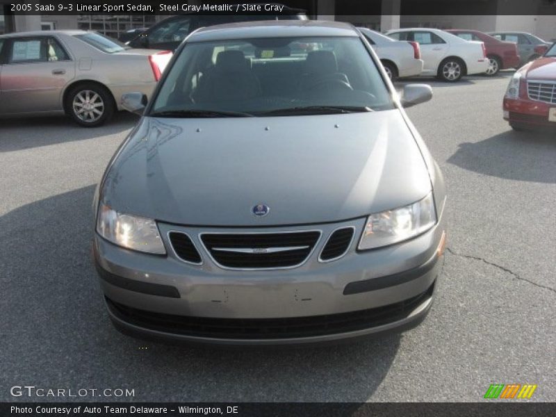 Steel Gray Metallic / Slate Gray 2005 Saab 9-3 Linear Sport Sedan