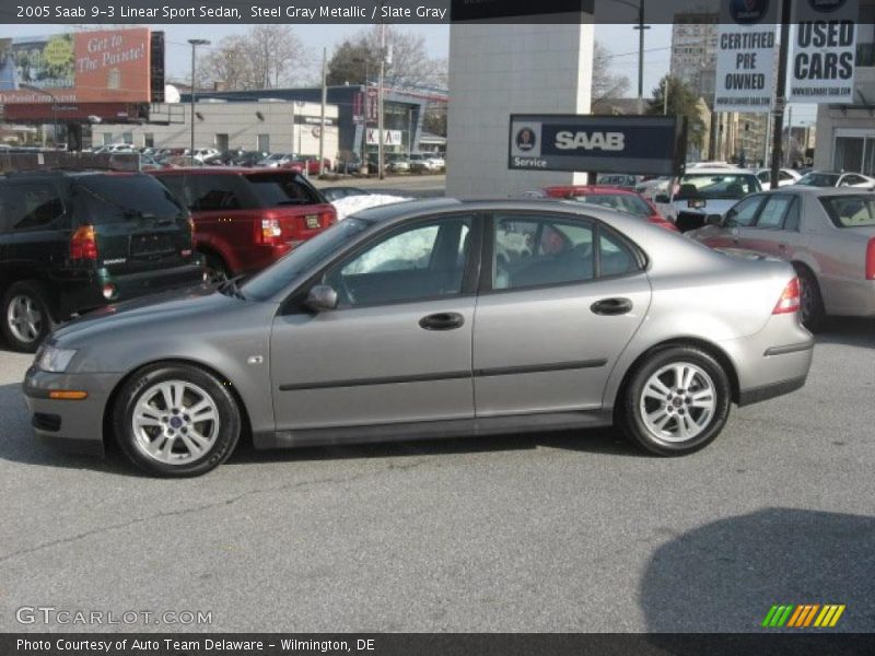 Steel Gray Metallic / Slate Gray 2005 Saab 9-3 Linear Sport Sedan