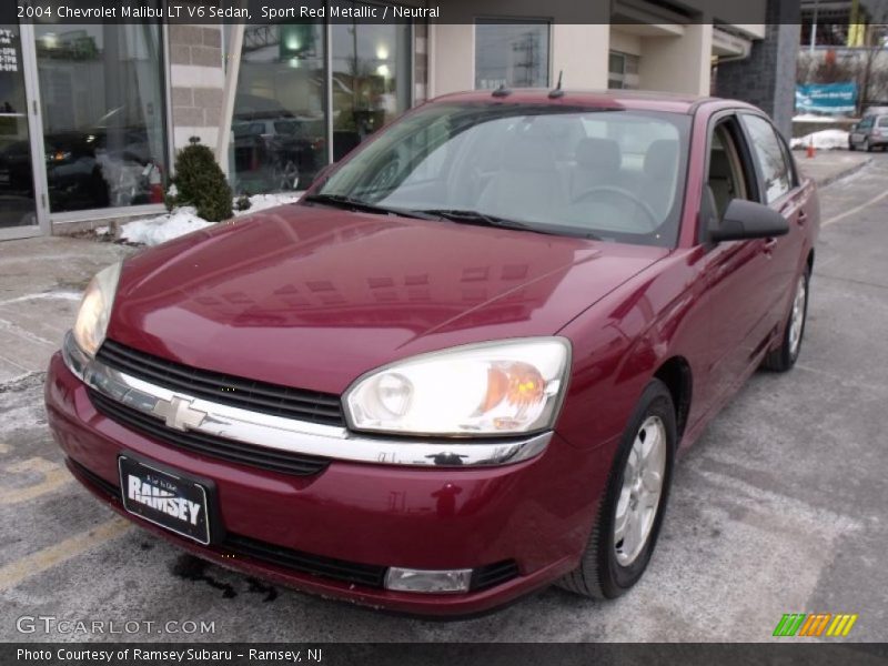 Sport Red Metallic / Neutral 2004 Chevrolet Malibu LT V6 Sedan