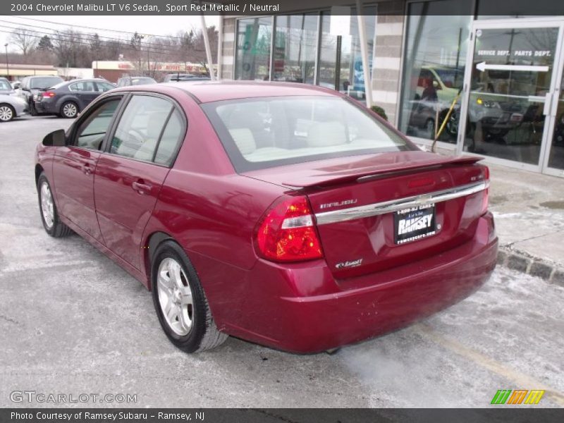 Sport Red Metallic / Neutral 2004 Chevrolet Malibu LT V6 Sedan