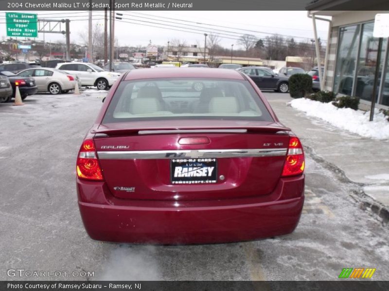 Sport Red Metallic / Neutral 2004 Chevrolet Malibu LT V6 Sedan