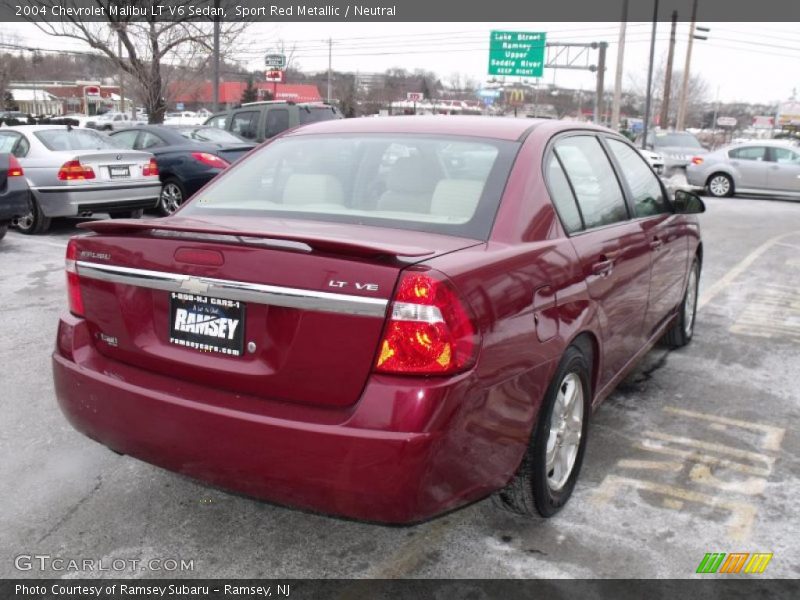 Sport Red Metallic / Neutral 2004 Chevrolet Malibu LT V6 Sedan